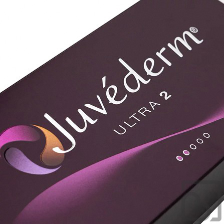 Juvederm Ultra 2 dermal filler box and syringe – hyaluronic acid filler for fine lines.